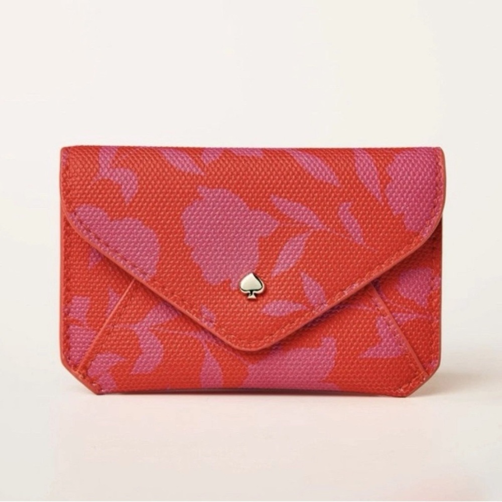 Kate Spade Red and Pink Floral Wallet